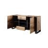Komoda WOOD 164/44/80 dąb wotan + antracyt