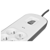 Listwa zasilająca Belkin Power Surge 6-PORT + 2xUSB-A 2.4A 650J 2m Grey/White