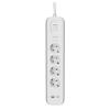 Listwa zasilająca Belkin Power Surge 4-PORT + 1xUSB-A +1xUSB-C 2.4A PD 525J 2m White Schuko