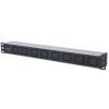 Intellinet 163613 rozdzielacz zasilania PDU 8 x gniazdo sieciowe 1U Czarny, Srebrny