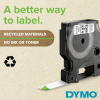 DYMO D1 - Standard Etykiety - Czarny na Transparent - 19mm x 7m