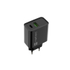 NATEC ŁADOWARKA SIECIOWA RIBERA USB-A + USB-C 20W POWER DELIVERY CZARNA NUC-2062