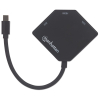 Manhattan 207720 adapter kablowy 0,25 m Mini DisplayPort DVI-I + VGA (D-Sub) + HDMI Czarny