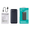 ADATA C100 Litowo-polimerowy (LiPo) 10000 mAh Czarny