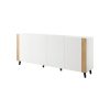 Komoda FARO 200x42x82 biały mat + dąb craft