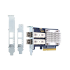 Qnap QXP-16G2FC, 2x 16Gb Gen 5 Fibre Channel card with SFP+ transceivers(2x 16Gb LC SR), PCIe Gen3 x8, Low profile, up to 125 meters , supported on Qn