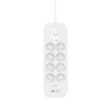 Listwa zasilająca Belkin Power Surge 8-PORT + 1xUSB-A +1xUSB-C 2.4A PD 900J 2m White