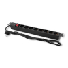 Listwa zasilająca Qoltec do szafy RACK 1U 8 gniazd Schuko (2m) czarna