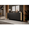 Komoda FARO 200x42x82 czarny mat + dąb craft