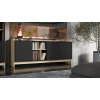 Komoda PORTO 3D 190x38x77 dąb/czarny