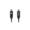 LANBERG KABEL USB-C 2.0 M/M 1M PREMIUM QC 4.0 POWER DELIVERY 60W CZARNY CA-CMCM-40CU-0010-BK