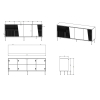 Komoda 4D ABI 200x45x88 biały mat