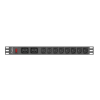 LANBERG LISTWA ZASILAJĄCA RACK 19" PDU PDU-02I1908I-0200-C20-BK (1U, 16A, 2X C19, 8X IEC C13, 2M, WTYK C20)