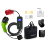 Qoltec 52478 Mobilna ładowarka do samochodu elektrycznego EV z regulacją 2w1 Typ2 | 11kW | CEE 5 PIN | Wi-fi| LCD | 3 fazy | Przenośna | Wallbox | 5m