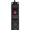 Listwa przeciwprzepięciowa Activejet COMBO/12gn/3m/cz (12 x UTE; 10 A (2500 W); 3m; kolor czarny)