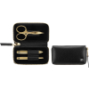 Zestaw do manicure ZWILLING Twinox Gold Edition 97747-004-0 - czarne skórzane etui 3 elementy - czarny