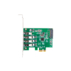 LANBERG KARTA PCI-E X1 -> 4X USB-A 3.1 GEN1 ŚLEDŹ LOW PROFILE PCE-US3-004
