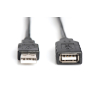 Kabel DIGITUS DA-73101 (USB M - USB F; 15m; kolor czarny)