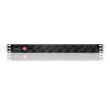 Listwa zasilająca Qoltec do szafy RACK 1U 8 gniazd Schuko (2m) czarna