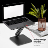 MACLEAN PODSTAWKA BIURKOWA NA MONITOR LUB LAPTOP, SPRĘŻYNA GAZOWA, DO PRACY STOJĄCO SIEDZĄCEJ, CZARNA MC-493