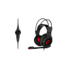 MSI DS502 Zestaw słuchawkowy Przewodowa Opaska na głowę Gaming Czarny, Czerwony