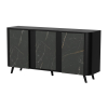 Komoda VOLARE 151x39x75 czarny/san sebastian