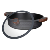 Resto Kitchenware 93506 garnek 4,4 l Okrągły Czarny, Drewno