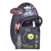 Smycz flexi automatyczna Black Design S taśma 5 m - dla psa do 15 kg, kolor różowy