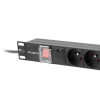 Listwa zasilająca Lanberg PDU-07E-0200-BK (16 A; 2m; kolor czarny)
