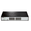 D-Link DGS-1016D/E łącza sieciowe Nie zarządzany Czarny, Metaliczny