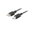 LANBERG KABEL USB-A->USB-B M/M 2.0 1M FERRYT CZARNY BOX CA-USBA-15CU-0010-BK