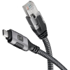 Techly ICOC U3C-RJ45-030 kabel sieciowy Srebrny, Czarny 3 m Cat6 F/UTP (FTP)