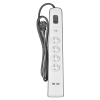 Listwa zasilająca Belkin Power Surge 4-PORT + 2xUSB-A 2.4A 525J 2m Grey/White