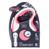 Smycz flexi automatyczna New Comfort L taśma 8 m - dla psa do 50 kg, kolor czerwony