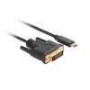 LANBERG KABEL USB-C(M)->DVI-D(24+1)(M) 1.8M CZARNY CA-CMDV-10CU-0018-BK