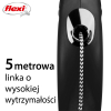 Smycz flexi automatyczna New Classic M linka 5 m - dla psa do 20 kg, kolor czarny