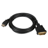 Kabel Lanberg CA-HDDV-20CU-0018-BK (HDMI M - DVI-D (24+1) M; 1,8m; kolor czarny)