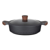 Resto Kitchenware 93506 garnek 4,4 l Okrągły Czarny, Drewno