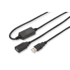 Kabel DIGITUS DA-73101 (USB M - USB F; 15m; kolor czarny)