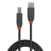 Kabel USB 2.0 10m USB A - USB B LINDY 36677 Anthra Line (Czarny, Szary, Czerwony)