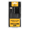 Adapter GEMBIRD A-HDMI-VGA-04 (HDMI M - D-Sub (VGA) F; 0,15m; kolor czarny)