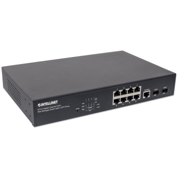 Intellinet 561167 łącza sieciowe Zarządzany Gigabit Ethernet (10/100/1000) Obsługa PoE Czarny