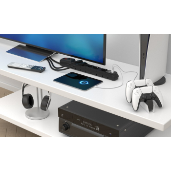 Listwa przeciwprzepięciowa Acar S6 USB A+C (szybka ładowarka) 3m ; czarny