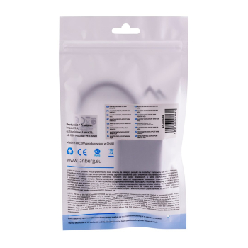 Adapter Lanberg AD-0006-BK (Mini DisplayPort M - D-Sub (VGA) F; 0,20m; kolor czarny)