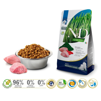 FARMINA N&D Spirulina Lamb Puppy Medium&Maxi - sucha karma dla psa - 2 kg