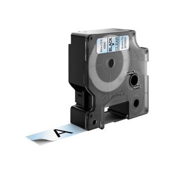 DYMO D1 - Standard Etykiety - Czarny na Transparent - 19mm x 7m