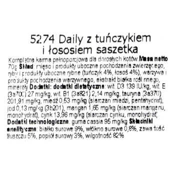 ALMO NATURE Daily Menu Tuńczyk z łososiem - mokra karma dla kota - saszetka 70 g