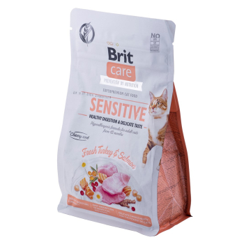 BRIT Care Grain-Free Sensitive Turkey&Salmon - sucha karma dla kota - 400 g