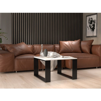 Stolik MODERN MINI 67x67xH40 biały/czarny