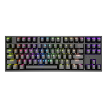 KLAWIATURA DLA GRACZY GENESIS THOR 404 TKL US PODŚWIETLENIE RGB MECHANICZNA CZARNA KAILH BOX BROWN